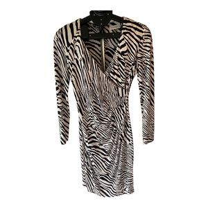 Calvin Klein Women’s Dresses | Zebra Mid Dress | Color: Black/White | Size 4